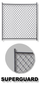 Superguard with Clear Anodized finish aluminum protective door grille